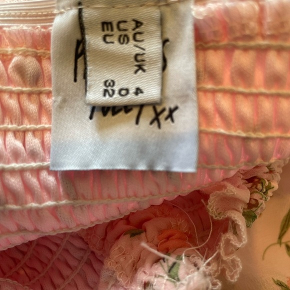 Princess Polly Wild Flowers Mini Dress Pink Size 0 - Picture 2 of 11